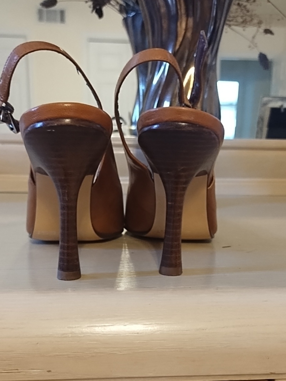 Rust sling back heel - Picture 3 of 5